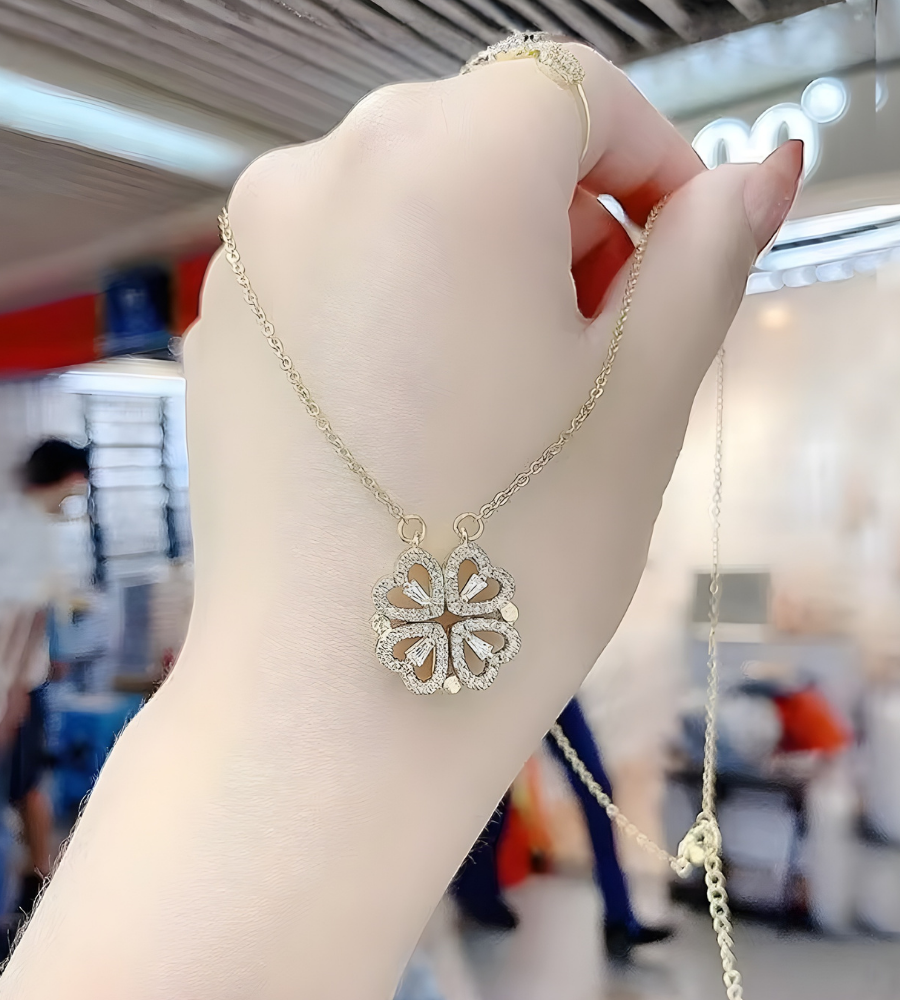 🍀💖 Collar Trébol Desplegable a Corazones - Dos Estilos, Un Significado