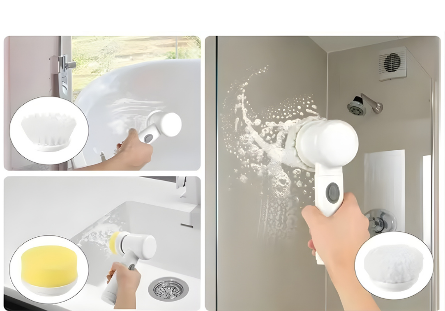 🧽 ¿Cansado de restregar? Cepillo 5-en-1 para limpiar toda tu casa