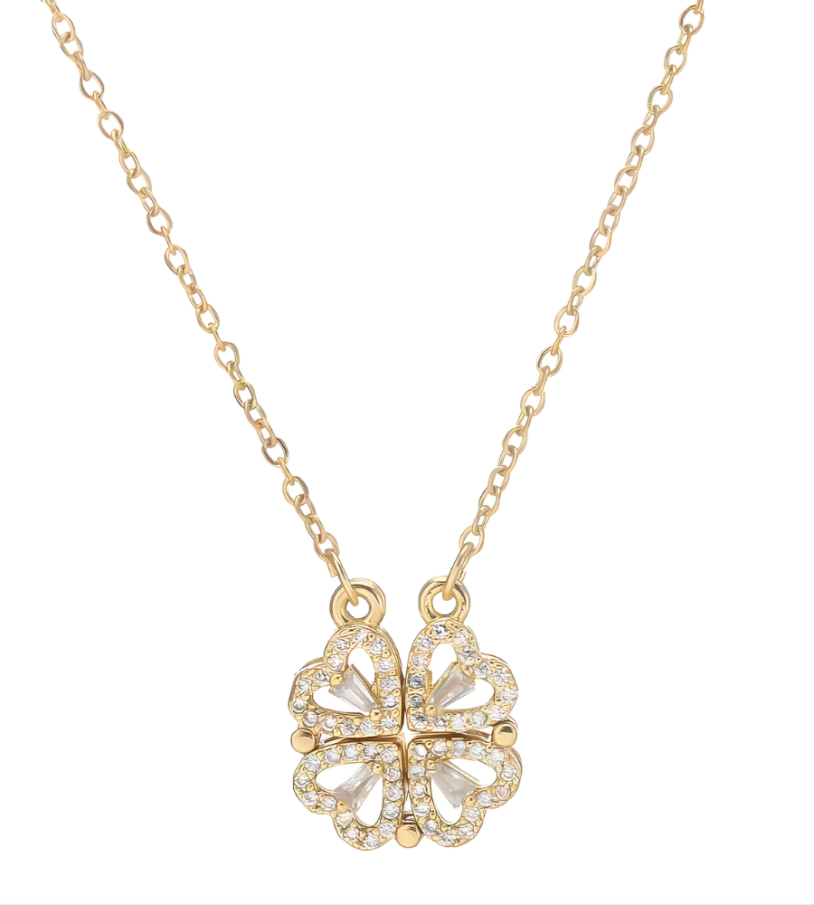 🍀💖 Collar Trébol Desplegable a Corazones - Dos Estilos, Un Significado