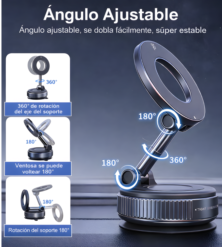 📱Soporte Magnético Multifuncional - Para múltiples dispositivos y espacios