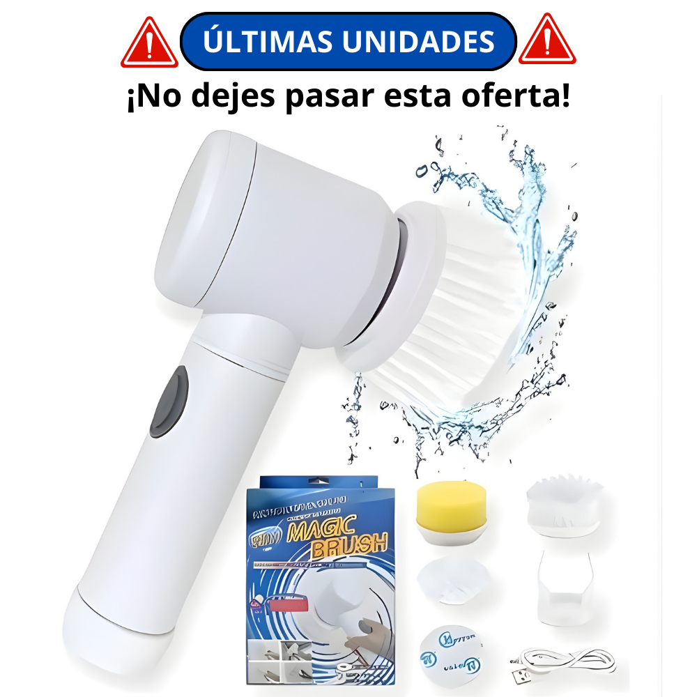 🧽 ¿Cansado de restregar? Cepillo 5-en-1 para limpiar toda tu casa